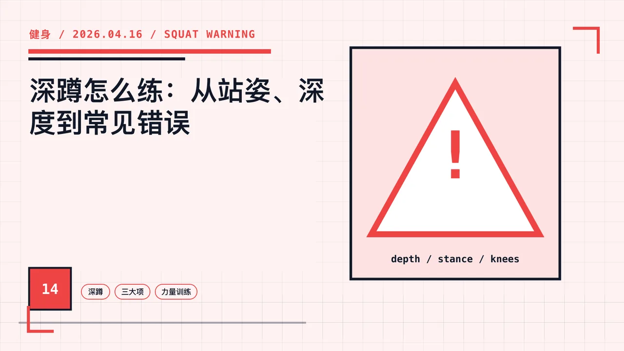 深蹲怎么练：从站姿、深度到常见错误 封面