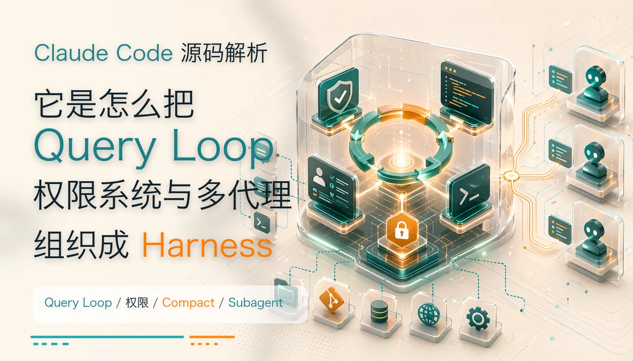 Claude Code 源码解析：它是怎么把 Query Loop、权限系统与多代理组织成 Harness 的 封面