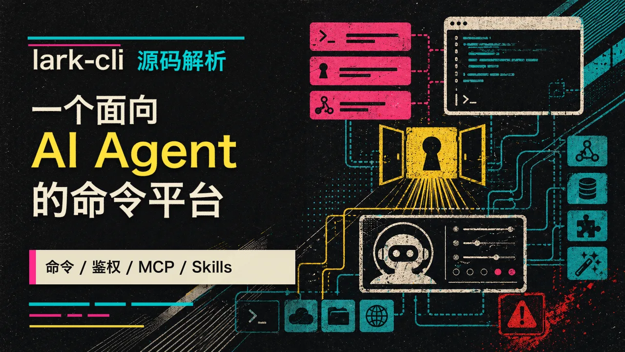 lark-cli 源码解析：一个面向 AI Agent 的命令平台，是怎么把命令、鉴权、MCP 和 Skills 组织起来的 封面