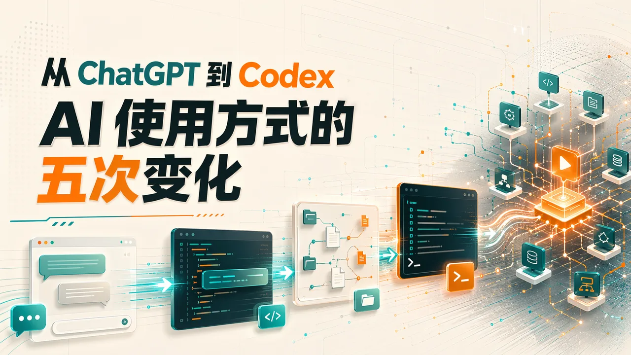 从 ChatGPT 到 Codex：AI 使用方式是怎么一步步变化的 封面