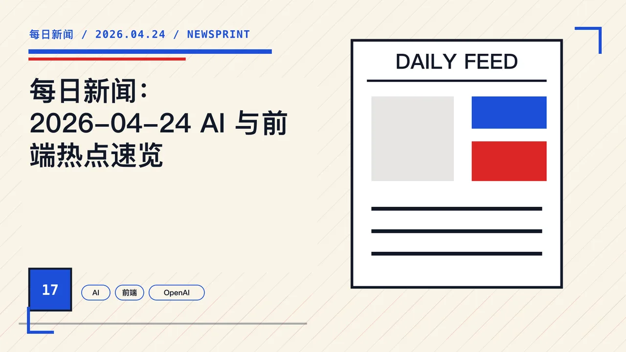 每日新闻：2026-04-24 AI 与前端热点速览 封面